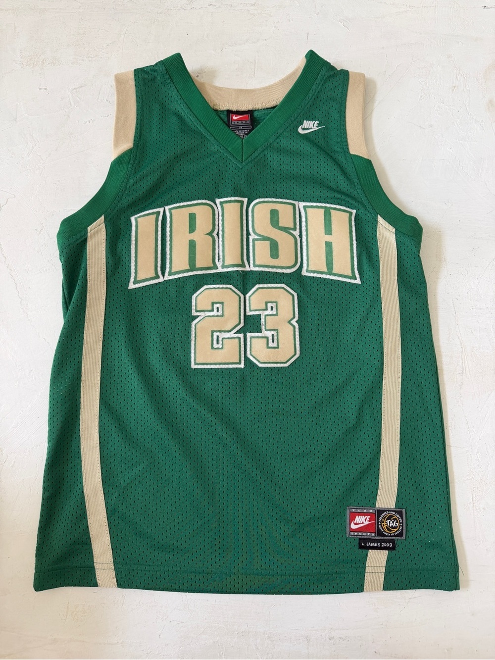 Rare Vintage 2003 Nike LEBRON JAMES St Vincent Mary IRISH High School Jersey M